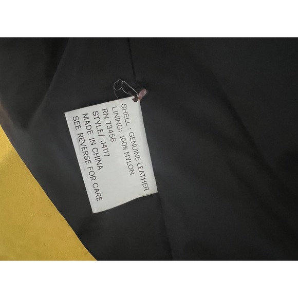 Vintage 1980s Leather Coat Black Embossed Detail Oversized Blazer Jacket- size M - Picture 7 of 7